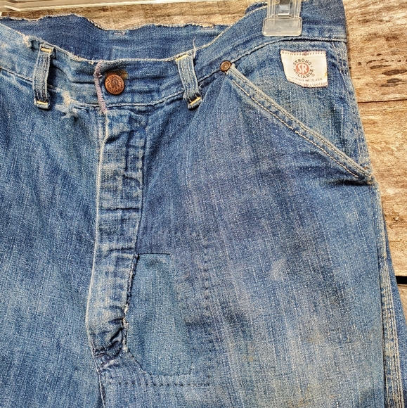 Rare 1950's Vintage Strong Reliable Denim Workwear Blue Jeans 32 - Picture 9 of 9